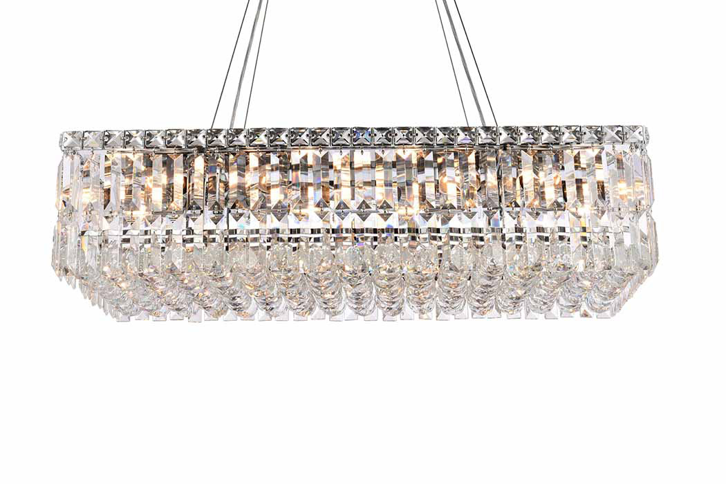 Elegant Chandelier - Chrome, L 14" (V2034D28C-RC)