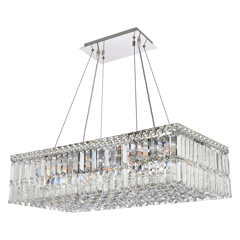 Elegant Chandelier - Chrome, L 14" (V2034D28C-RC)