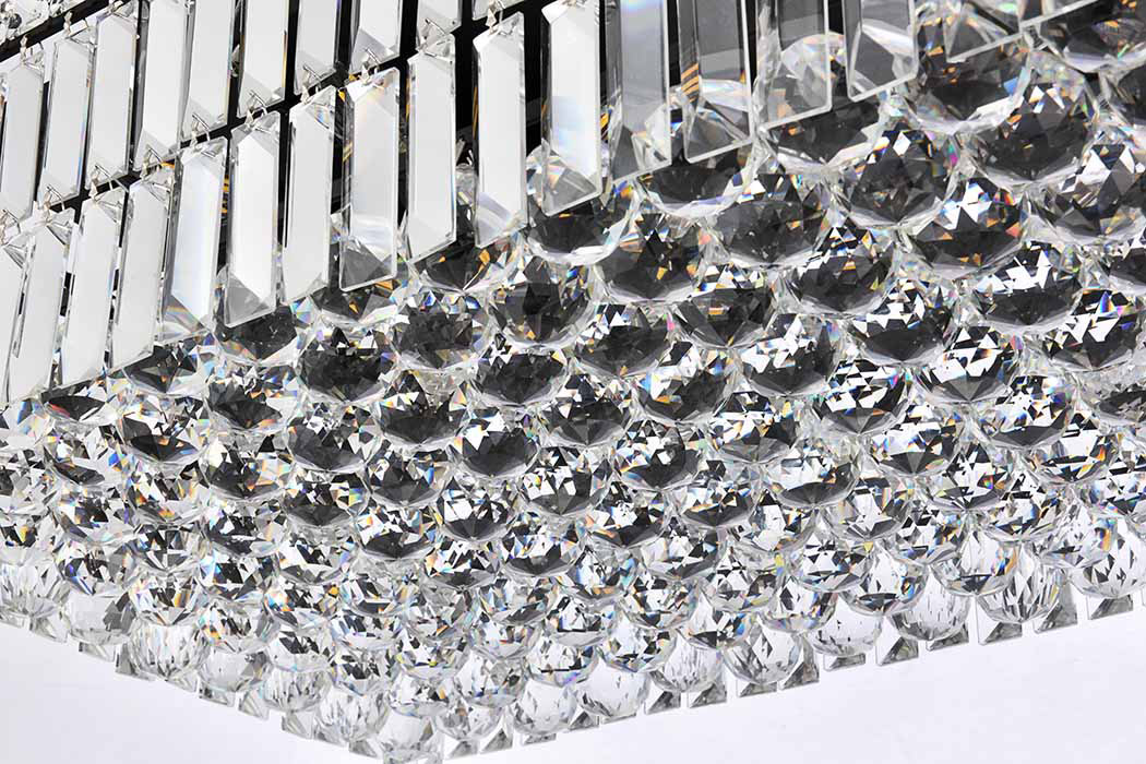 Elegant Chandelier - Black, L 16" (V2034D32BK-RC)