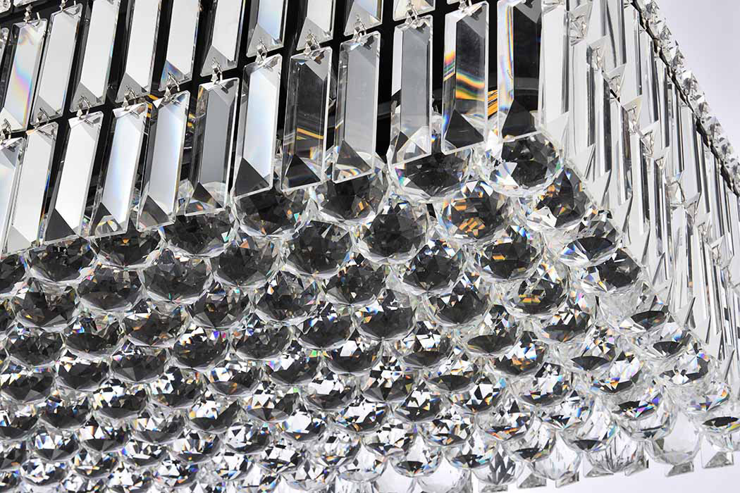 Elegant Chandelier - Black, L 18" (V2034D36BK-RC)