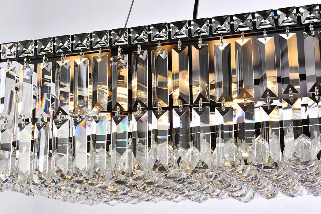 Elegant Chandelier - Black, L 18" (V2034D36BK-RC)