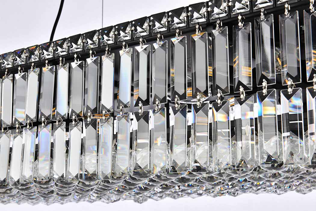 Elegant Chandelier - Black, L 18" (V2034D36BK-RC)