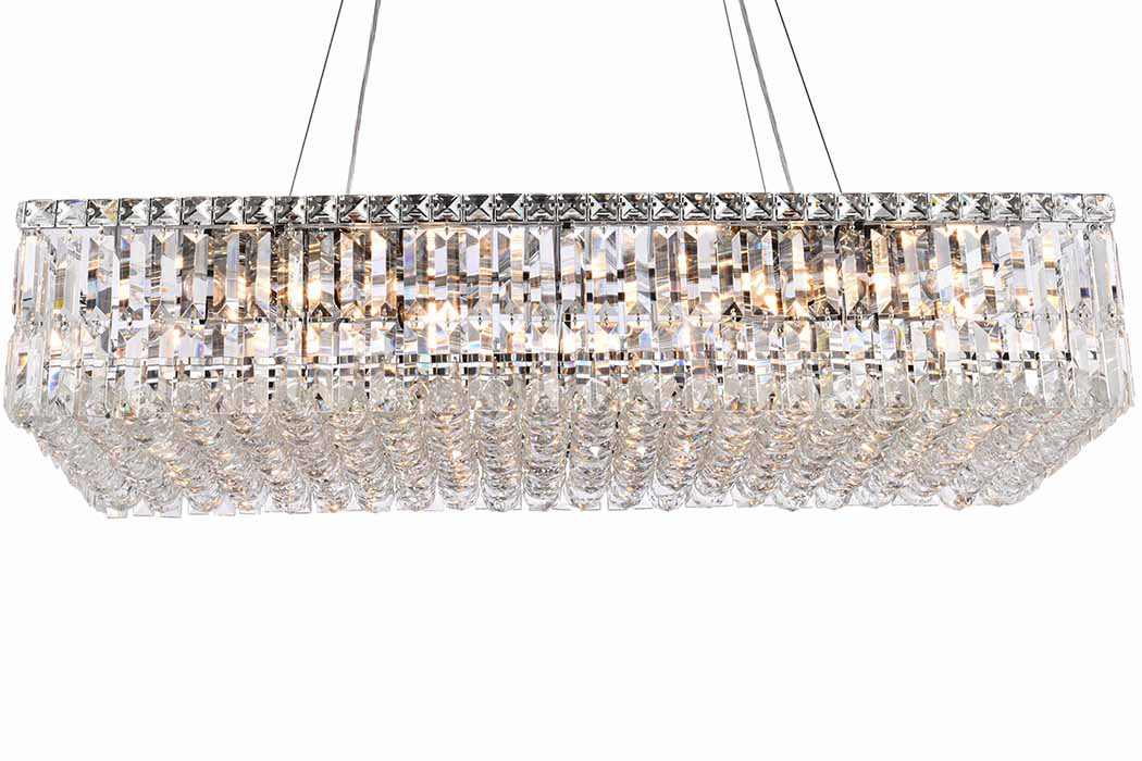 Elegant Chandelier - Chrome, L 18" (V2034D36C-RC)