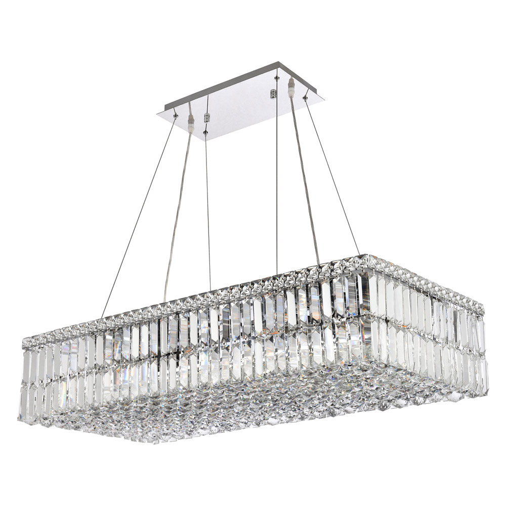 Elegant Chandelier - Chrome, L 18" (V2034D36C-RC)