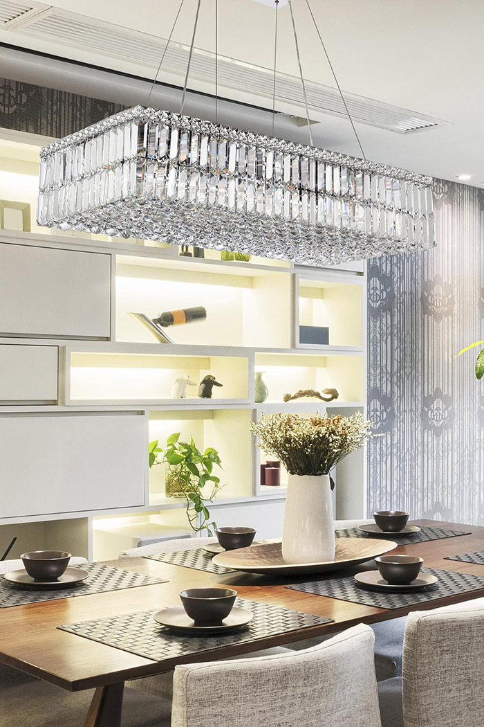 Elegant Chandelier - Chrome, L 18" (V2034D36C-RC)