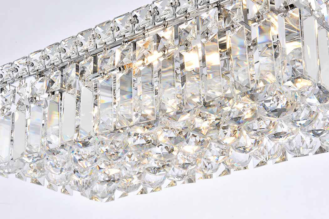 Elegant Flush Mount Light - Chrome, L 8" (V2034F16C-RC)