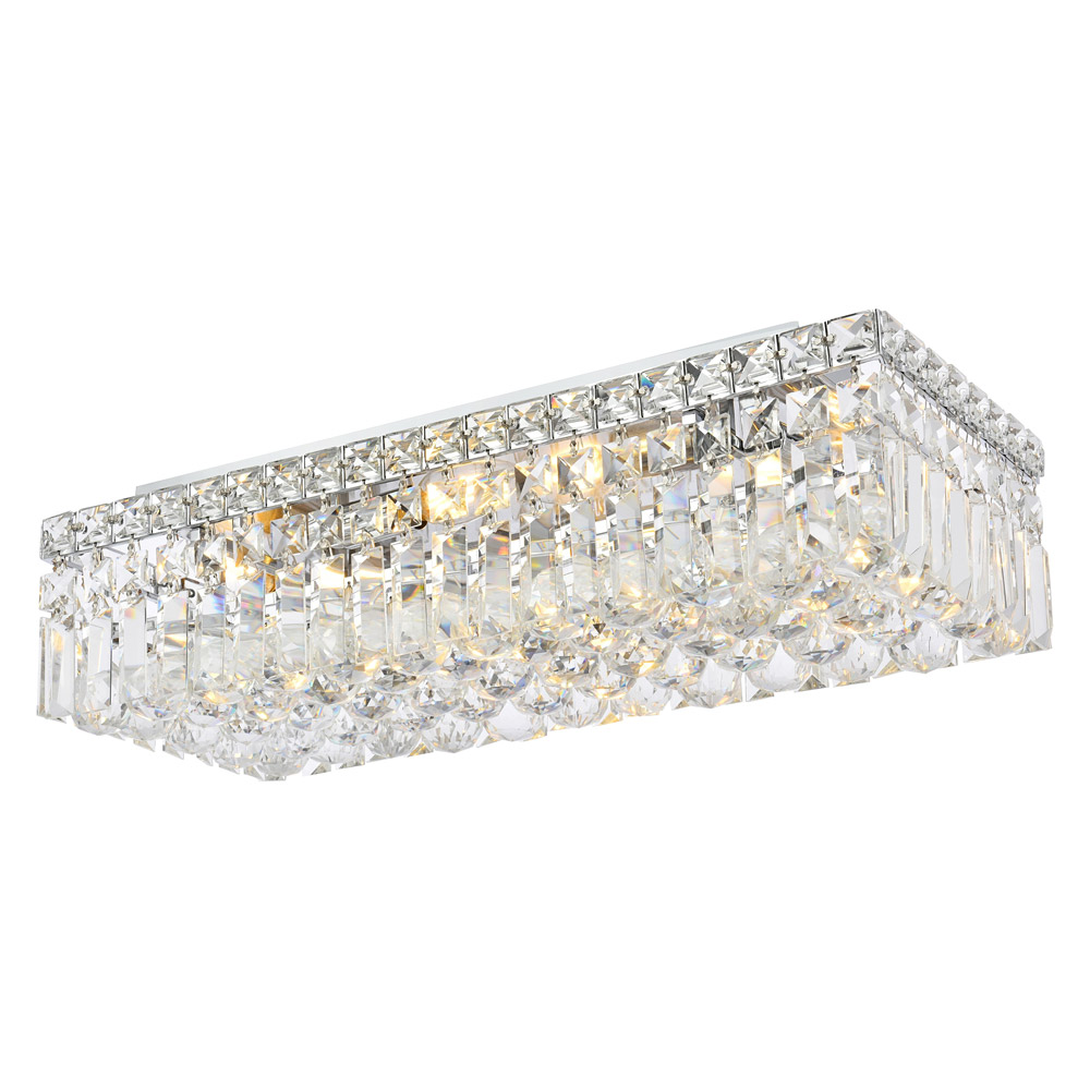 Elegant Flush Mount Light - Chrome, L 10" (V2034F20C-RC)