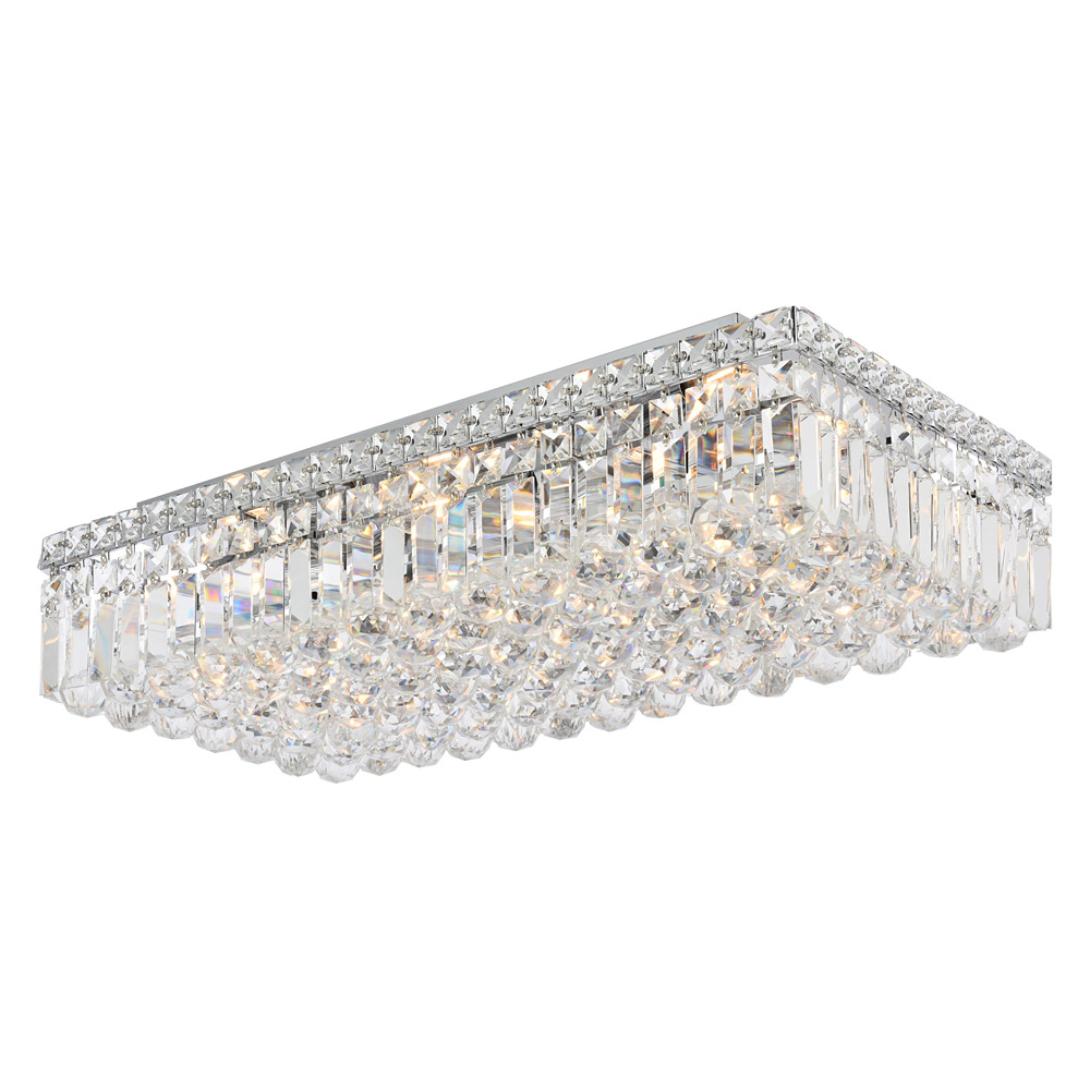 Elegant Flush Mount Light - Chrome, L 12" (V2034F24C-RC)