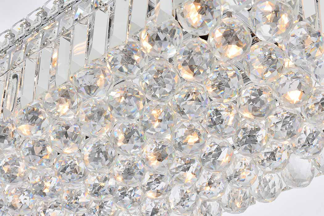 Elegant Flush Mount Light - Chrome, L 12" (V2034F24C-RC)