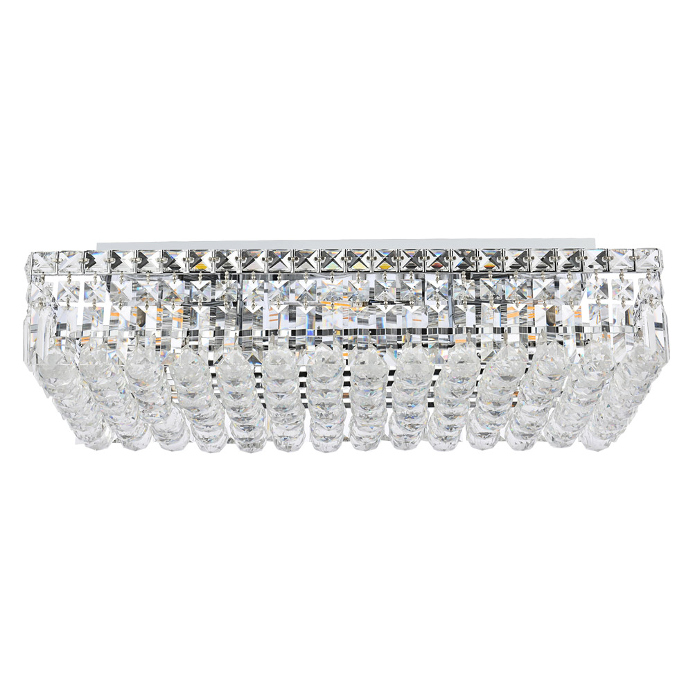 Elegant Flush Mount Light - Chrome, L 12" (V2034F24C-RC)