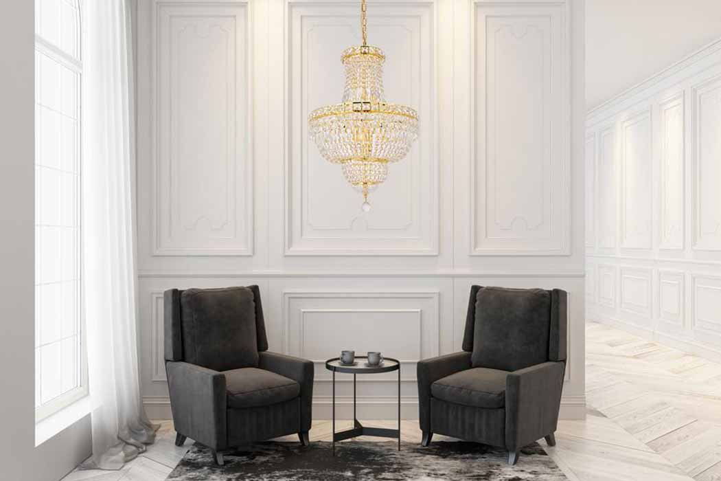Elegant Pendant Light - Gold, L 18" (V2528D18G-RC)