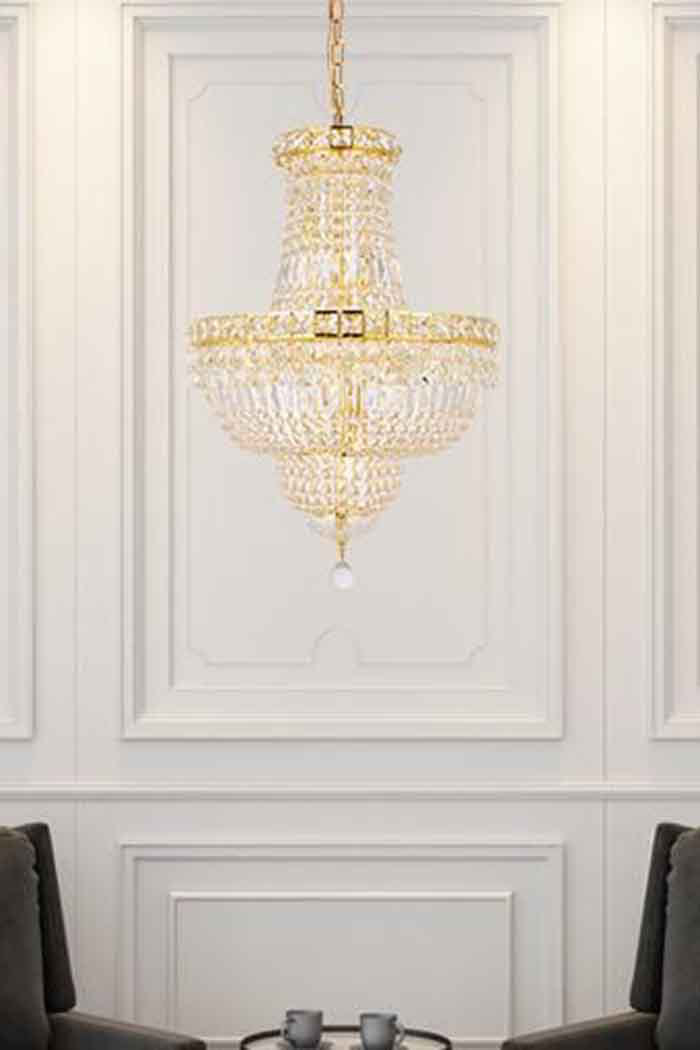 Elegant Pendant Light - Gold, L 18" (V2528D18G-RC)