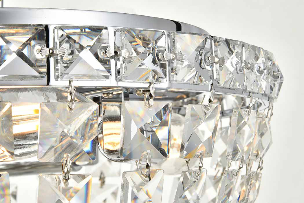Elegant Flush Mount Light - Chrome, L 12" (V2528F12C-RC)