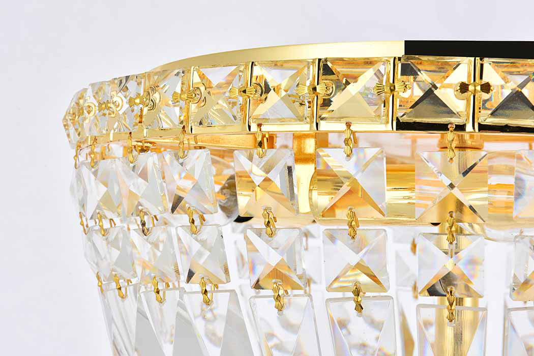 Elegant Flush Mount Light - Gold, L 14" (V2528F14G-RC)