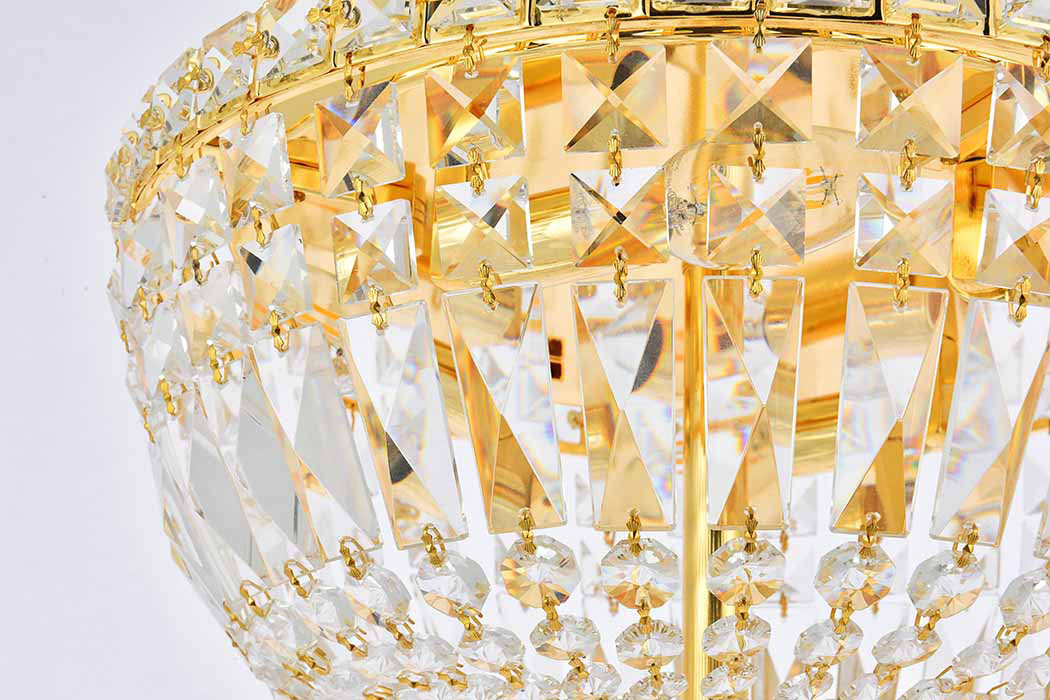 Elegant Flush Mount Light - Gold, L 14" (V2528F14G-RC)