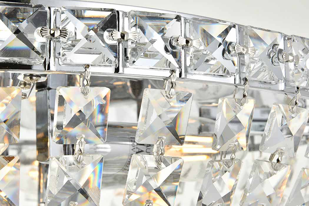 Elegant Flush Mount Light - Chrome, L 16" (V2528F16C-RC)