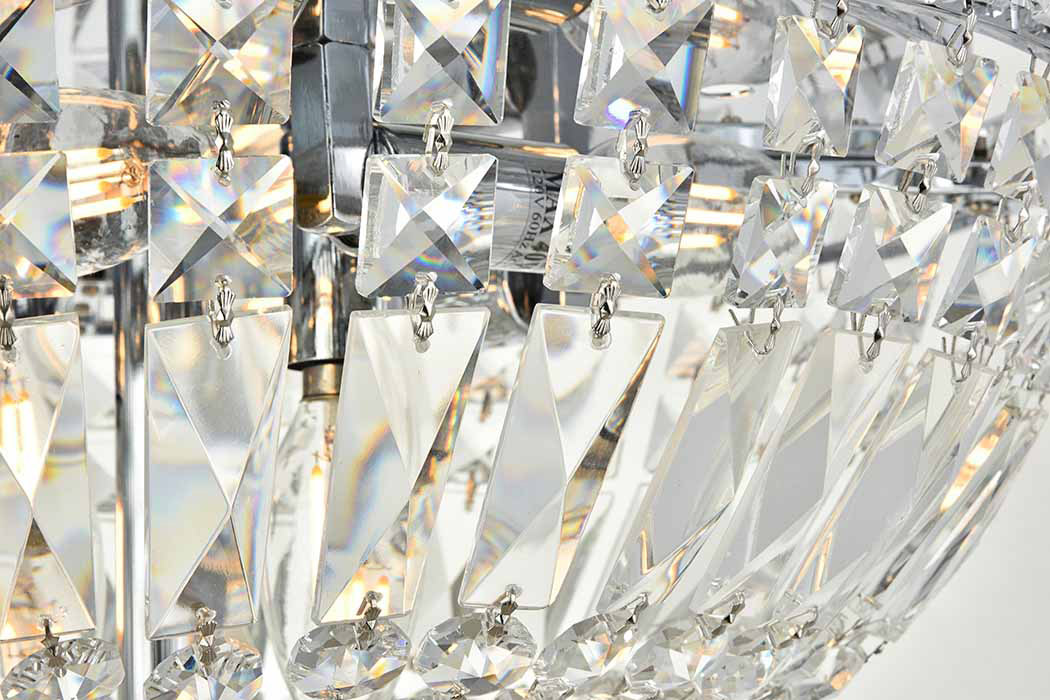 Elegant Flush Mount Light - Chrome, L 16" (V2528F16C-RC)