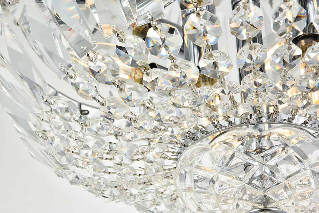 Elegant Flush Mount Light - Chrome, L 16" (V2528F16C-RC)