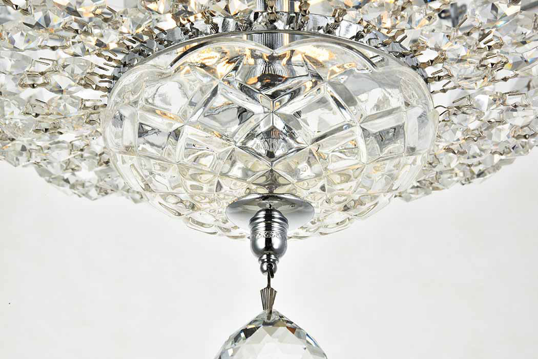Elegant Flush Mount Light - Chrome, L 16" (V2528F16C-RC)