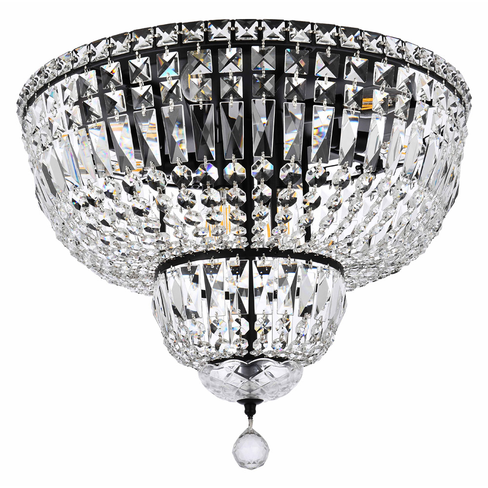 Elegant Flush Mount Light - Black, L 20" (V2528F20BK-RC)