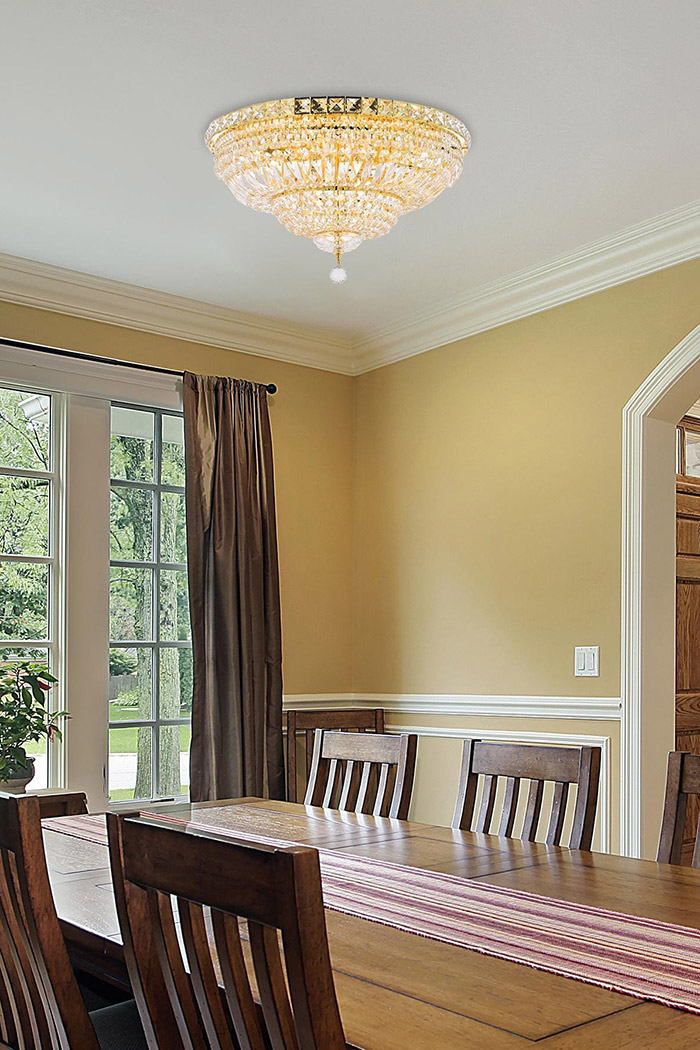 Elegant Flush Mount Light - Gold, L 24" (V2528F24G-RC)
