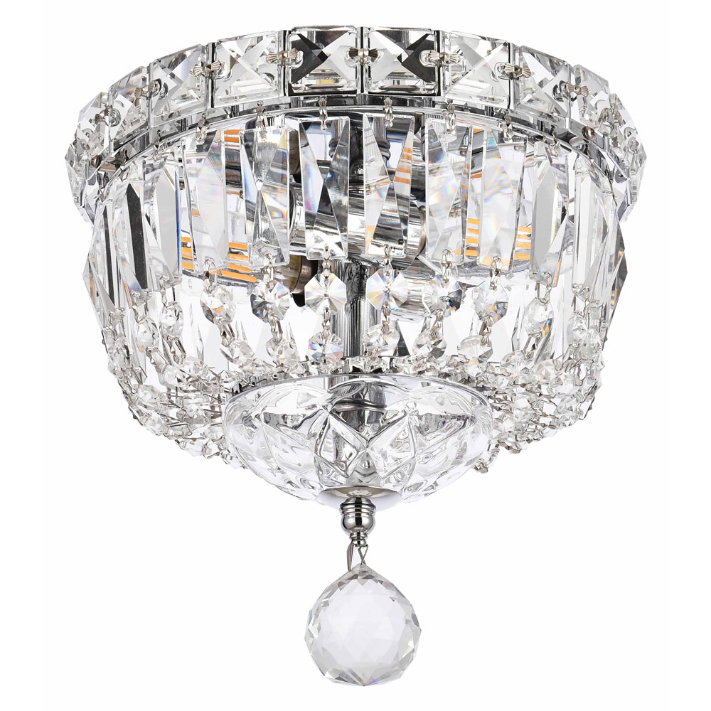 Elegant Flush Mount Light - Chrome, L 8" (V2528F8C-RC)