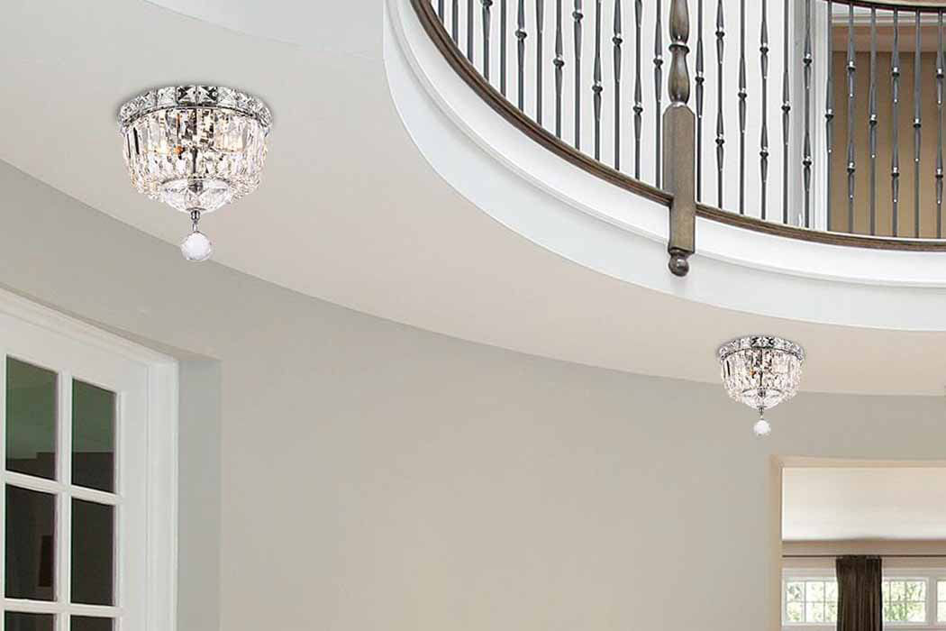 Elegant Flush Mount Light - Chrome, L 8" (V2528F8C-RC)