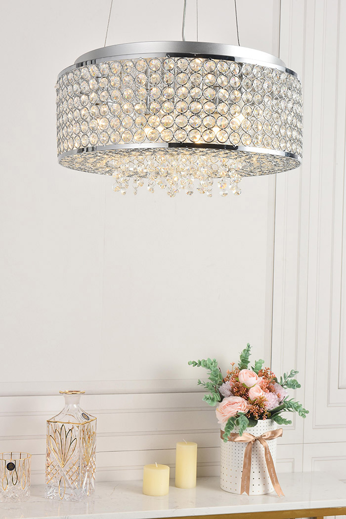 Elegant Pendant Light - Chrome, L 16" (V2914D16C-RC)