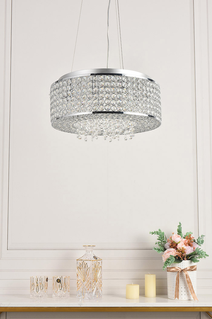 Elegant Pendant Light - Chrome, L 16" (V2914D16C-RC)