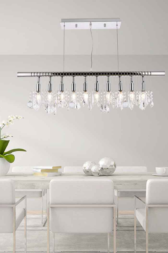 Elegant Chandelier - Chrome, L 40" (V3100D40C-RC)