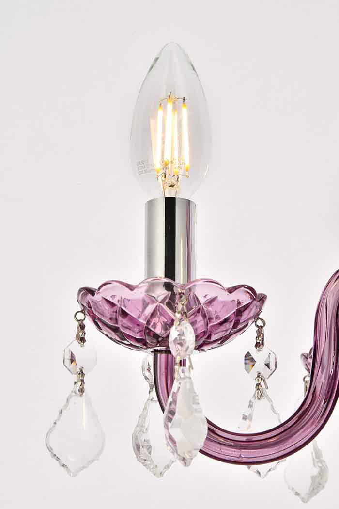 Elegant Pendant Light - Purple (V7804D15PE-RC)