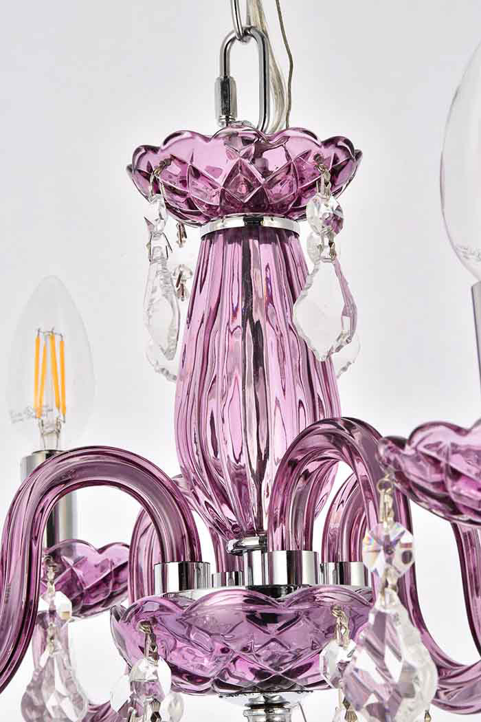 Elegant Pendant Light - Purple (V7804D15PE-RC)