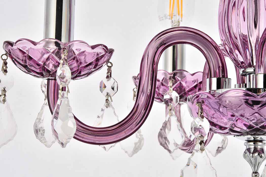 Elegant Pendant Light - Purple (V7804D15PE-RC)
