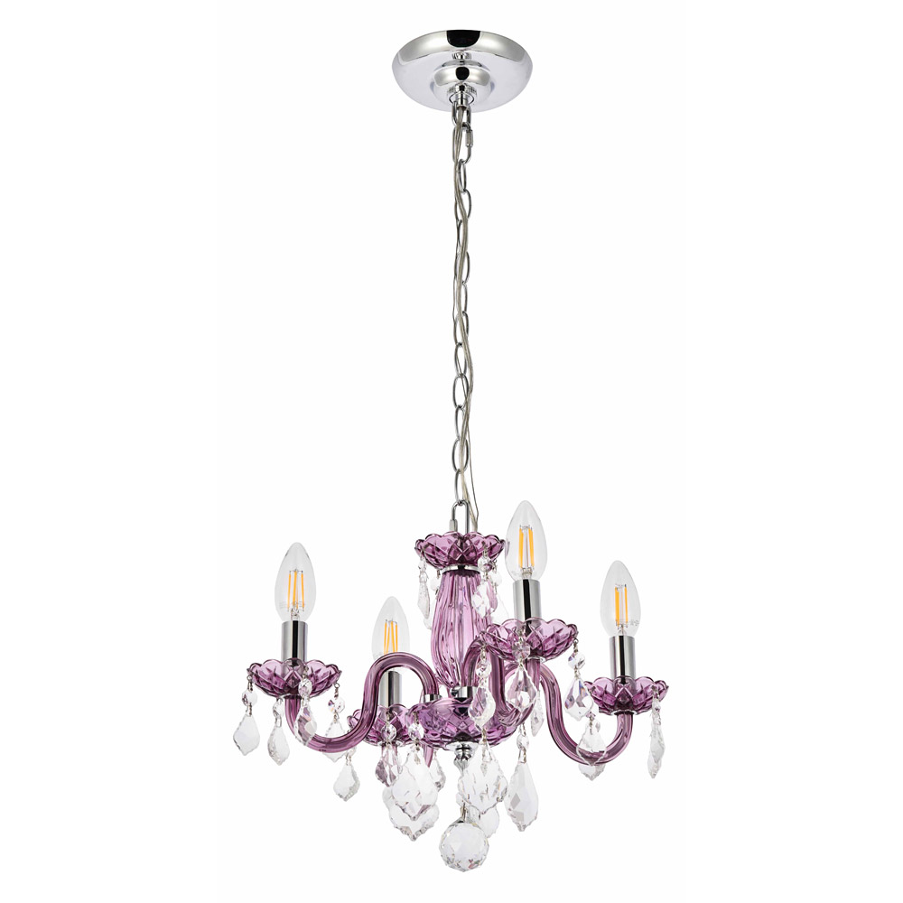 Elegant Pendant Light - Purple (V7804D15PE-RC)