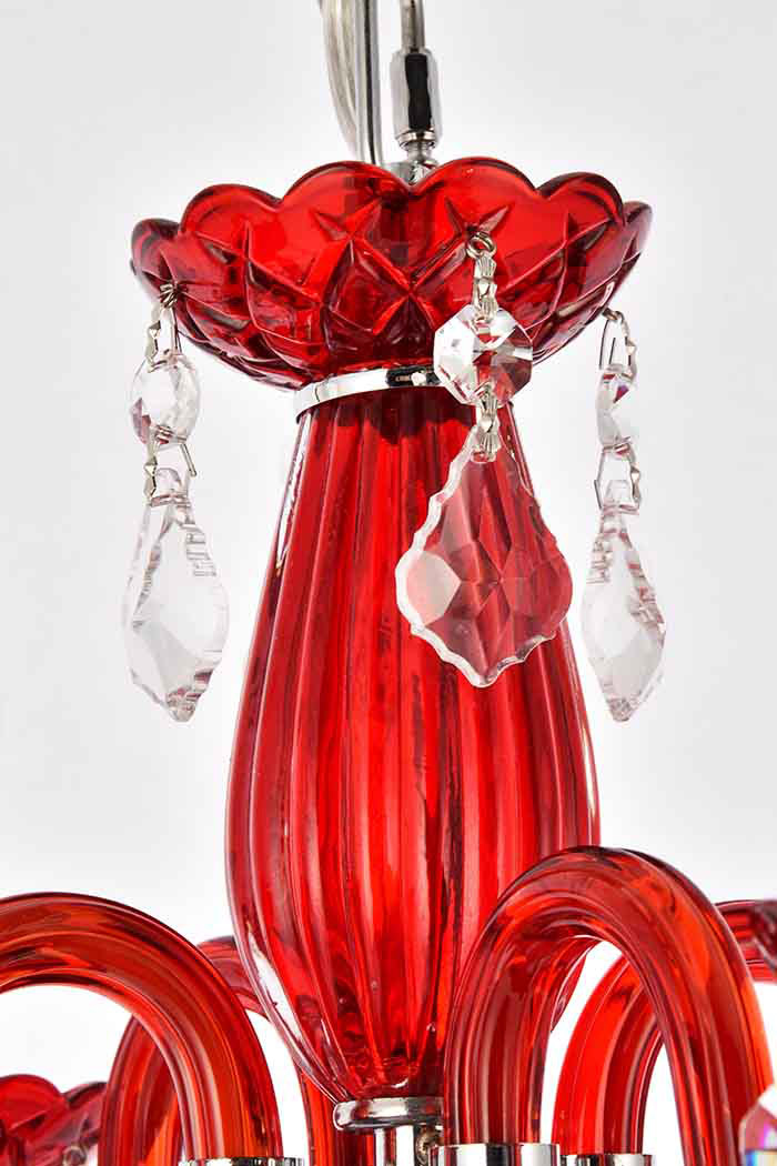 Elegant Pendant Light - Red (V7804D15RD-RC)