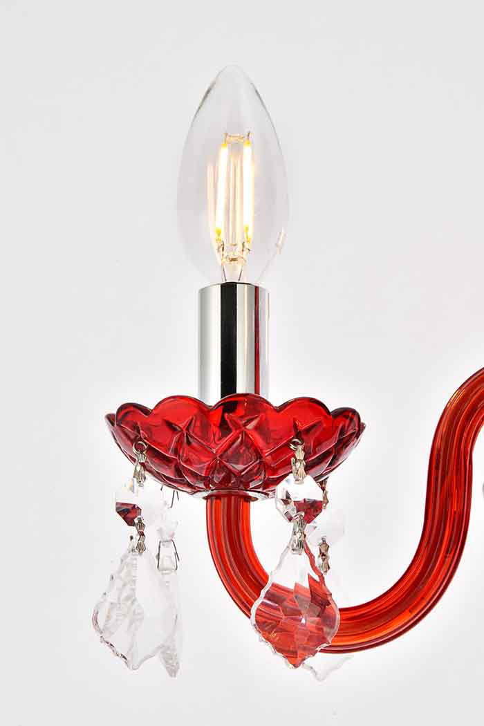 Elegant Pendant Light - Red (V7804D15RD-RC)