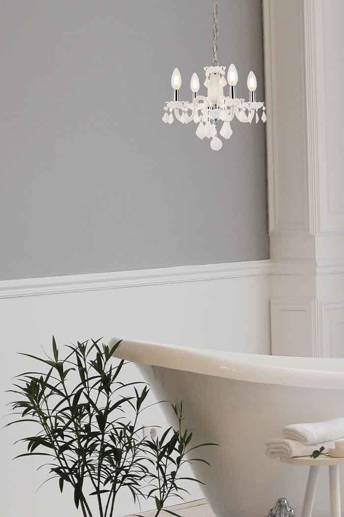 Elegant Pendant Light - White (V7804D15WH-WH-RC)