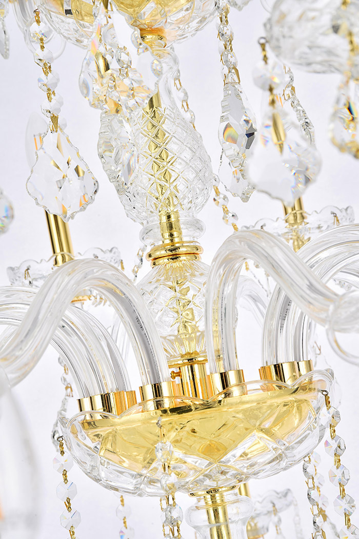 Elegant Chandelier - Gold/RC (V7825G43G-RC)
