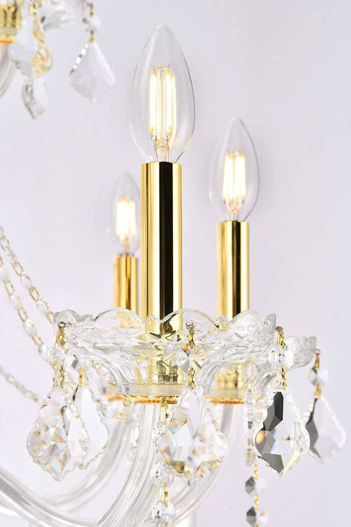 Elegant Chandelier - Gold/RC (V7825G43G-RC)