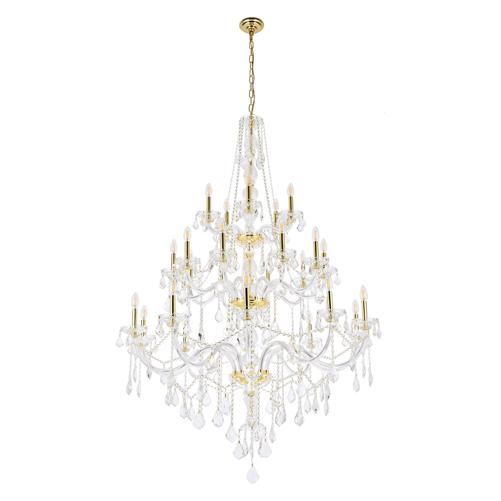 Elegant Chandelier - Gold/RC (V7825G43G-RC)