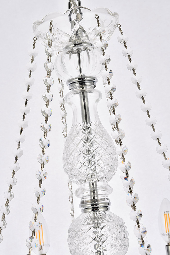 Elegant Chandelier - Chrome, L 24" (V7856D24C-RC)