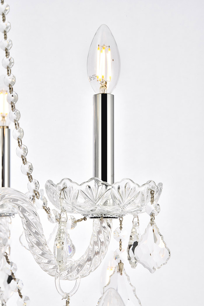 Elegant Chandelier - Chrome, L 28" (V7890D28C-RC)