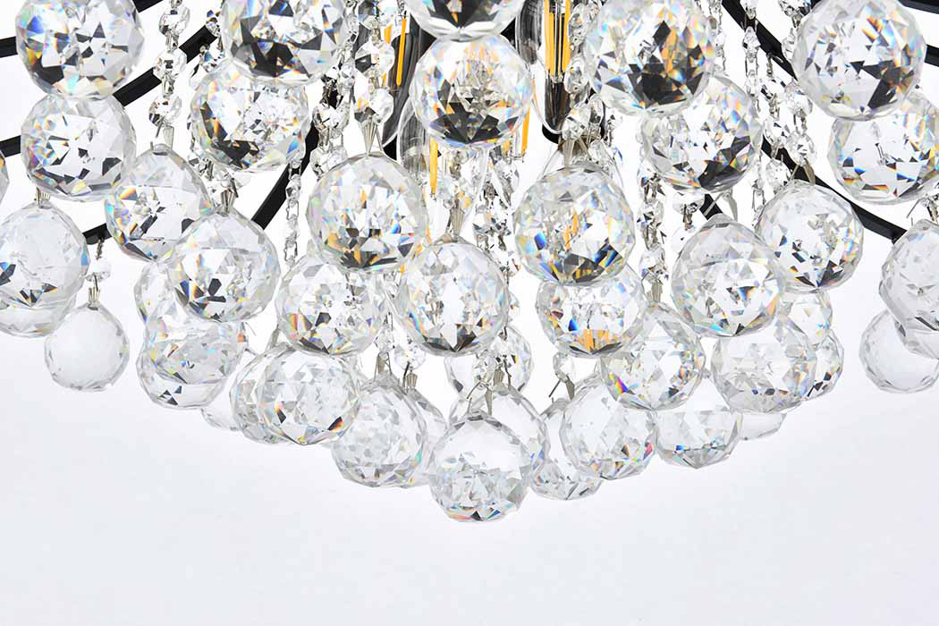 Elegant Flush Mount Light - Black, L 19" (V8000F19BK-RC)