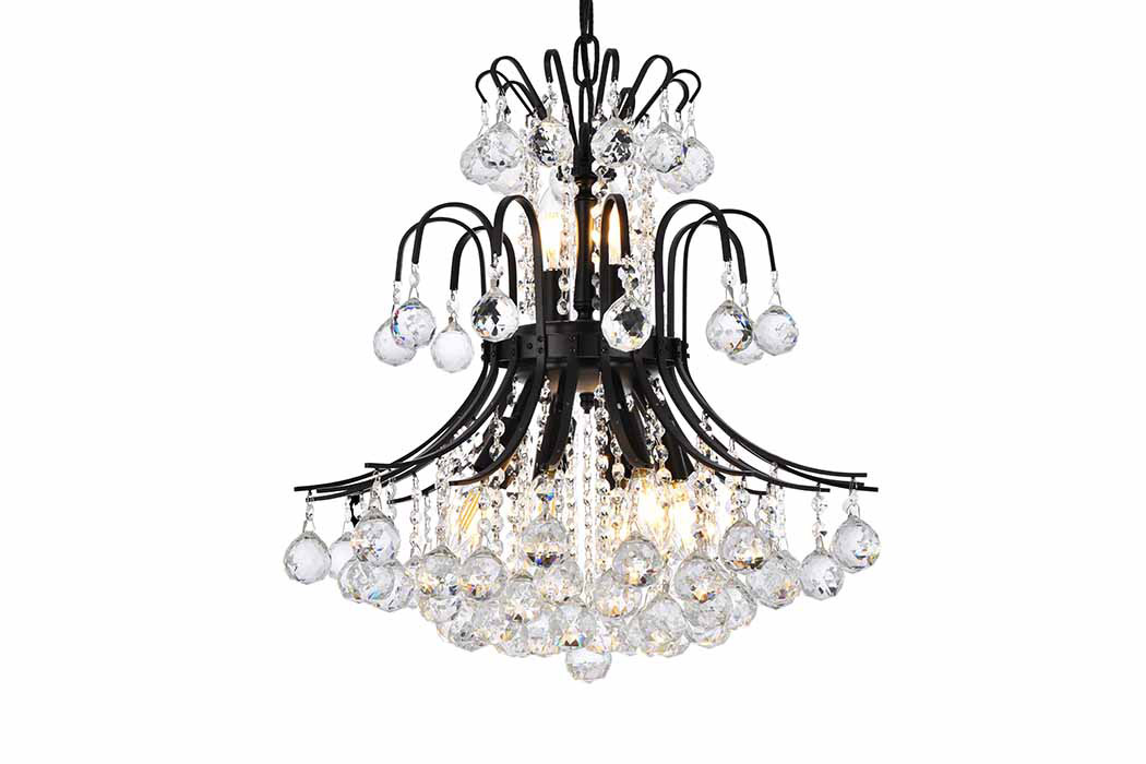Elegant Pendant Light - Black, L 19" (V8001D19BK-RC)