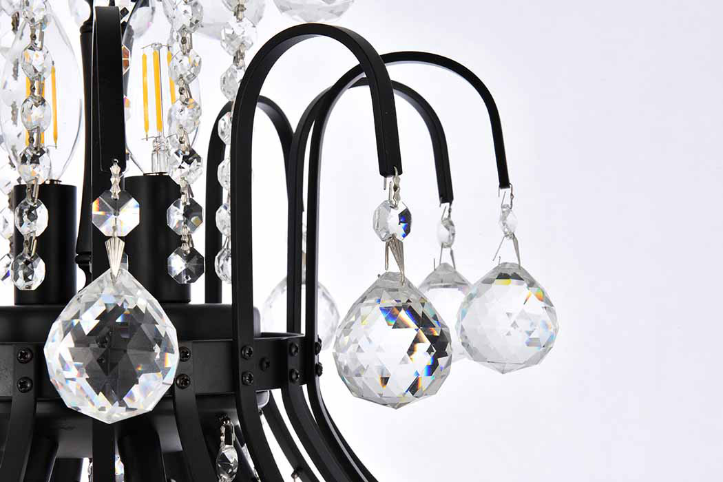 Elegant Pendant Light - Black, L 19" (V8001D19BK-RC)