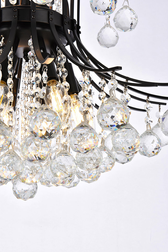 Elegant Pendant Light - Black, L 19" (V8001D19BK-RC)