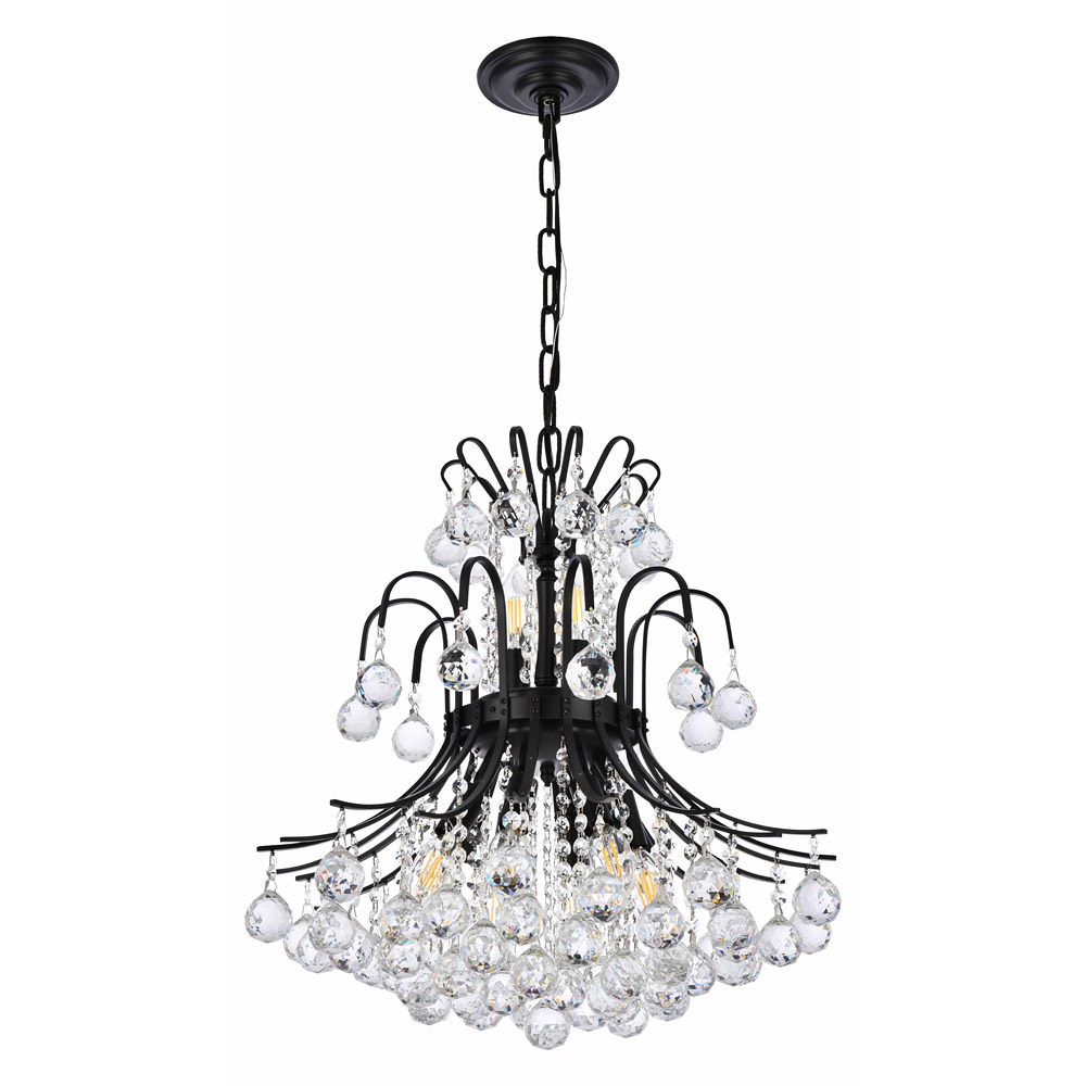 Elegant Pendant Light - Black, L 19" (V8001D19BK-RC)