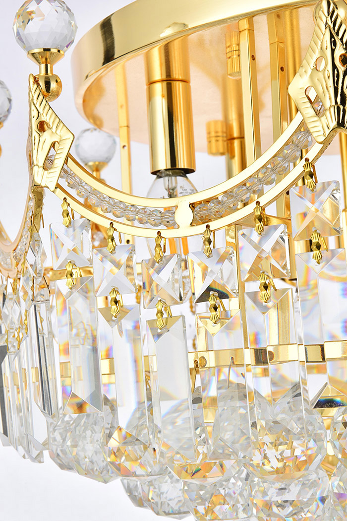 Elegant Flush Mount Light - Gold, L 20" (V8949F20G-RC)
