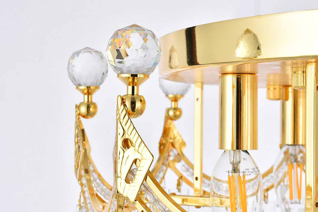 Elegant Flush Mount Light - Gold, L 20" (V8949F20G-RC)