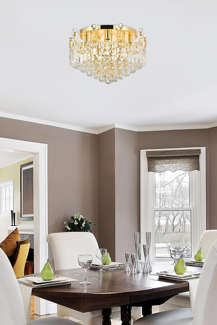 Elegant Flush Mount Light - Gold, L 20" (V8949F20G-RC)
